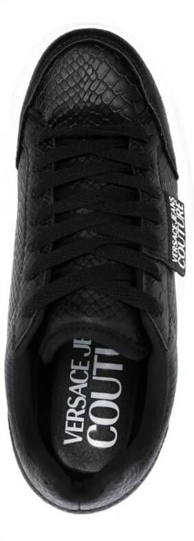 Versace Jeans Couture logo-patch round-toe sneakers Black