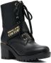 Versace Jeans Couture logo-plaque lace-up boots Black - Thumbnail 2