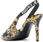 Versace Jeans Couture logo-print 90mm slingback pumps Black - Thumbnail 3