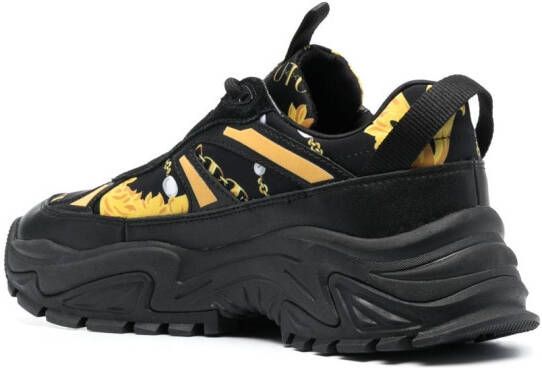 Versace Jeans Couture logo-print almond-toe sneakers Black