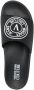 Versace Jeans Couture logo-print flat slides Black - Thumbnail 4