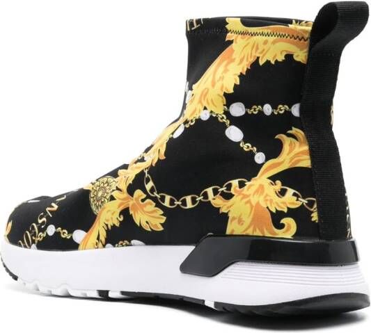 Versace Jeans Couture logo-print hi-top sneakers Black