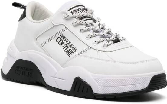 Versace Jeans Couture logo-print lace-up sneakers White