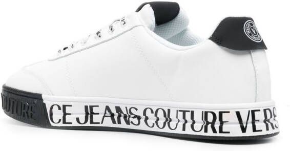 Versace Jeans Couture logo-print leather low-top sneakers White