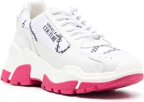Versace Jeans Couture logo-print panelled-design sneakers White