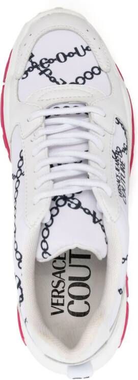 Versace Jeans Couture logo-print panelled-design sneakers White