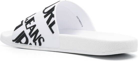 Versace Jeans Couture logo-print pool sliders White