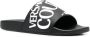 Versace Jeans Couture logo-print pool slides Black - Thumbnail 2