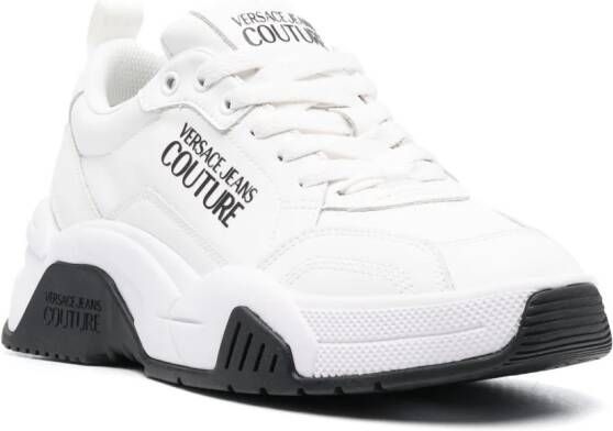 Versace Jeans Couture logo-print round-toe sneakers White