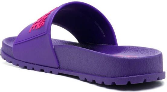 Versace Jeans Couture logo-print slides Purple