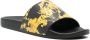 Versace Jeans Couture logo-print slip-on slides Black - Thumbnail 2