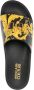 Versace Jeans Couture logo-print slip-on slides Black - Thumbnail 4