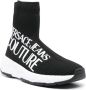 Versace Jeans Couture logo-print sock sneakers Black - Thumbnail 2