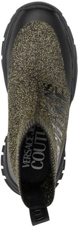 Versace Jeans Couture logo-print sock-style sneakers Black