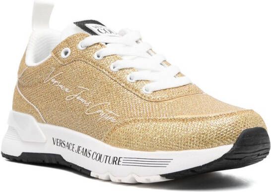 Versace Jeans Couture metallic low-top sneakers Gold