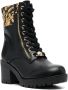 Versace Jeans Couture Mia Garland-print 70mm ankle boots Black - Thumbnail 2