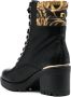 Versace Jeans Couture Mia Garland-print 70mm ankle boots Black - Thumbnail 3