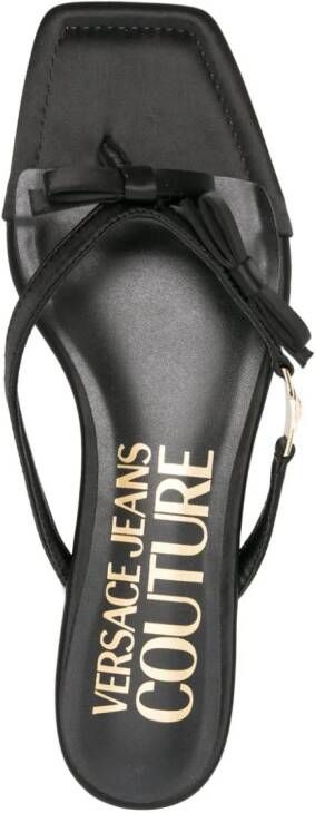 Versace Jeans Couture Millie bow-detail slides Black
