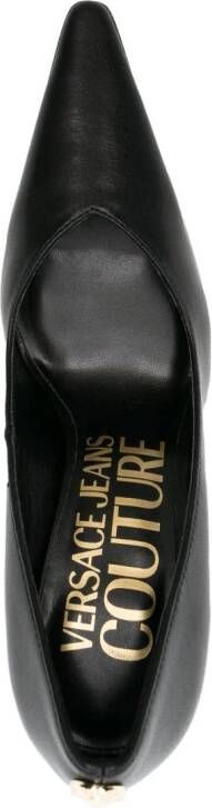 Versace Jeans Couture pointed-toe 100mm leather pumps Black