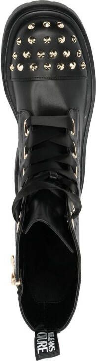 Versace Jeans Couture rockstud-embellished ankle boots Black