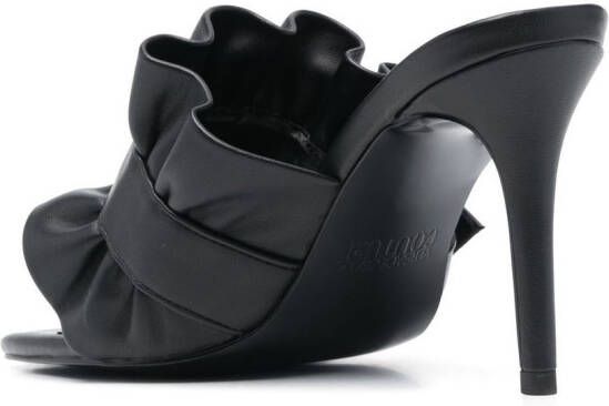 Versace Jeans Couture ruffle buckle-detail 95mm sandals Black