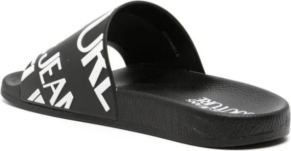 Versace Jeans Couture Shelly logo-embossed slides Black