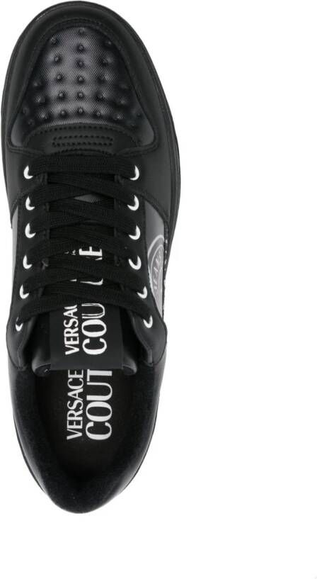 Versace Jeans Couture Starlight logo-print leather sneakers Black