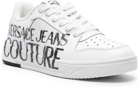 Versace Jeans Couture Starlight logo-print leather sneakers White