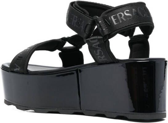 Versace Jeans Couture strappy platform sandals Black