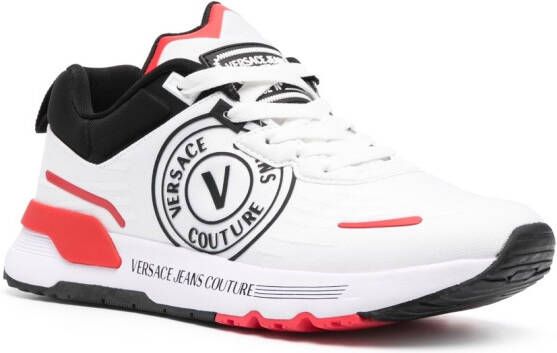 Versace Jeans Couture V Emblem lace-up sneakers White