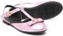 Versace Kids Alia metallic leather ballerina shoes Pink - Thumbnail 2