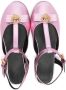Versace Kids Alia metallic leather ballerina shoes Pink - Thumbnail 3