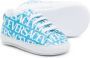 Versace Kids all-over logo-print sneakers Blue - Thumbnail 2