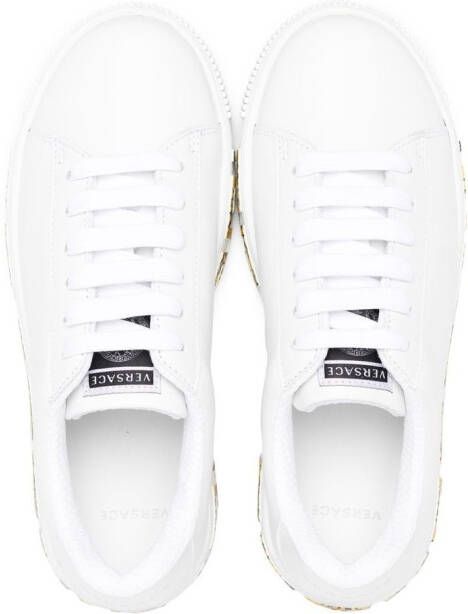 Versace Kids Barocco Greca low-top sneakers White