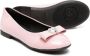 Versace Kids bow-detail leather ballerina shoes Pink - Thumbnail 2