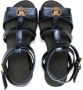 Versace Kids bow metallic leather sandals Blue - Thumbnail 3
