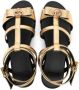 Versace Kids bow metallic leather sandals Gold - Thumbnail 3
