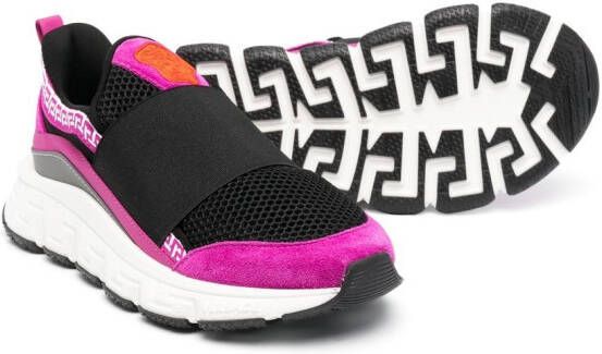 Versace Kids colour-block slip-on sneakers Black