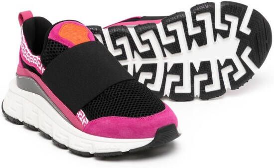 Versace Kids colour-block slip-on sneakers Black