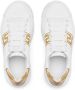 Versace Kids Greca-embroidered leather sneakers White - Thumbnail 3