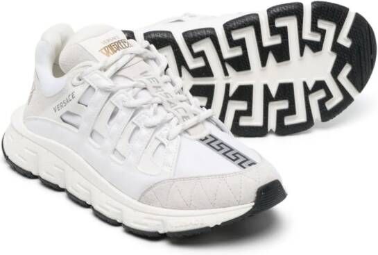 Versace Kids Trigreca lace-up sneakers White