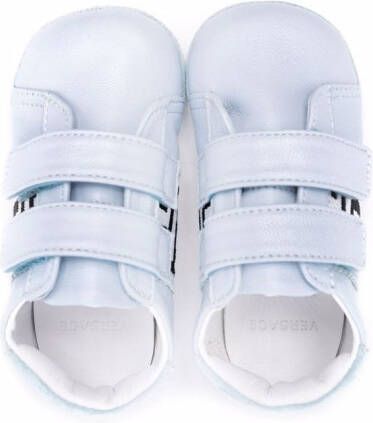 Versace Kids Greca-panel touch-strap sneakers Blue