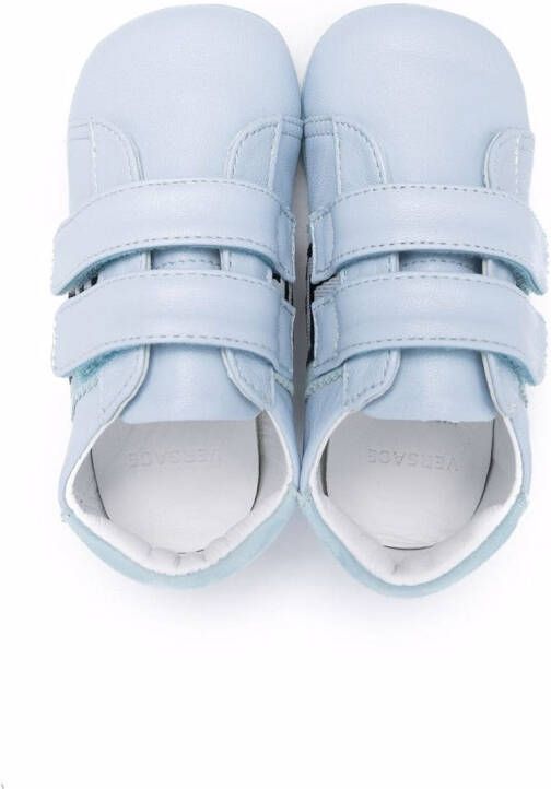 Versace Kids Greca-panel touch-strap sneakers Blue