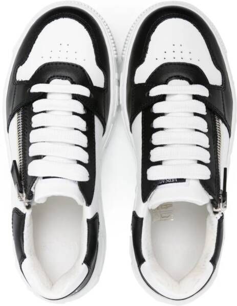 Versace Kids Greca-pattern panelled sneakers White
