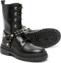 Versace Kids Medusa lace-up leather boots Black - Thumbnail 2