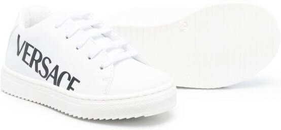 Versace Kids logo-print low-top sneakers White