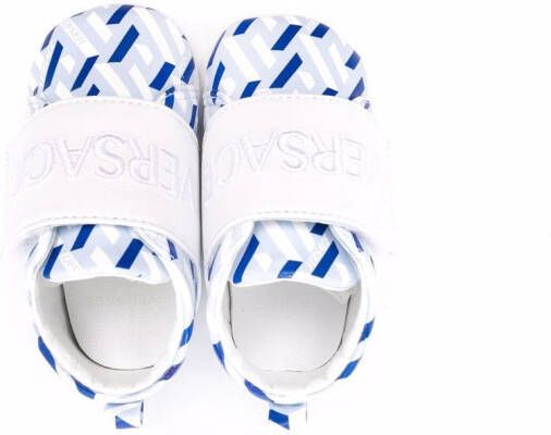 Versace Kids logo print shoes White