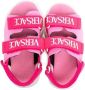 Versace Kids logo-print touch-strap sandals Pink - Thumbnail 3