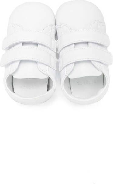 Versace Kids logo-print touch-strap sneakers White