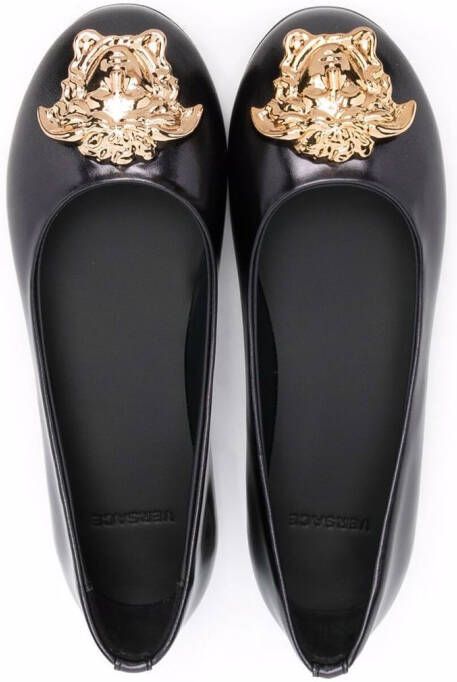 Versace Kids La Medusa ballerina shoes Black